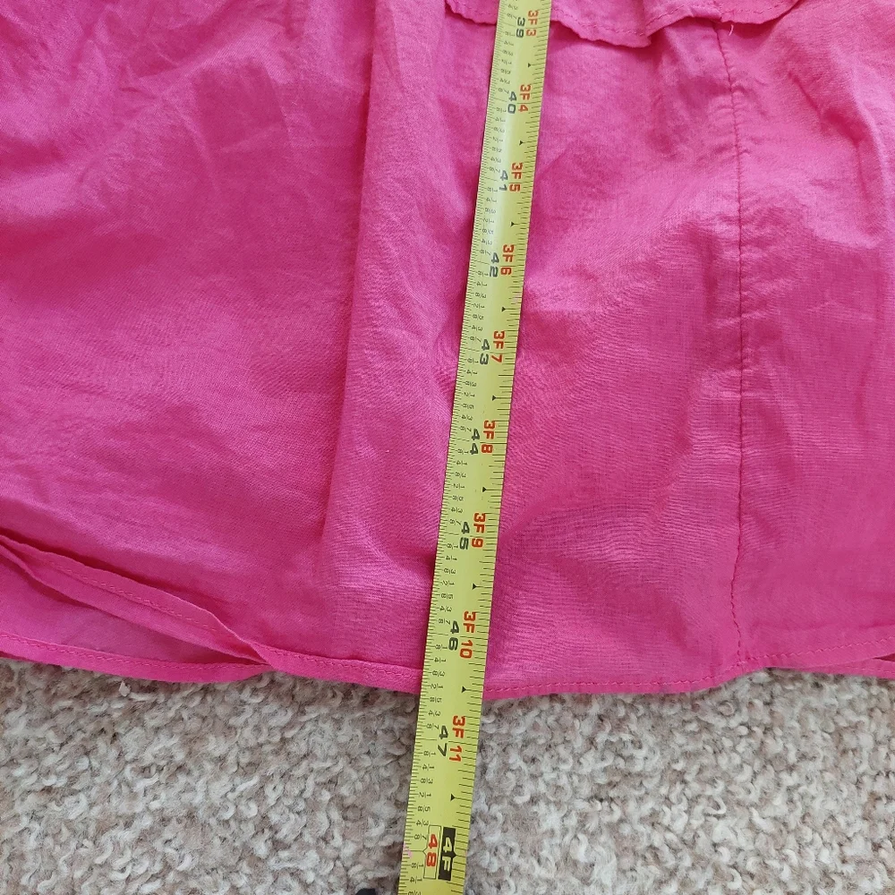 J.Crew Pom-Pom Dress in Cotton Voile in Hot‎ Pink Size 2 Tall